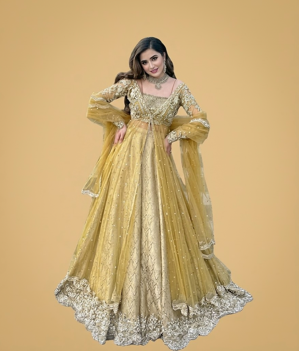 Golden Tilla Work Maxi