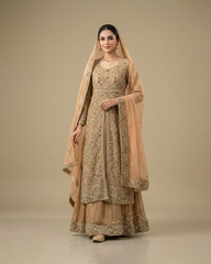Golden Zari Bridal Maxi