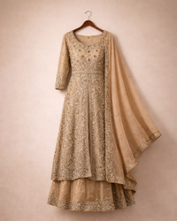 Golden Zari Bridal Maxi