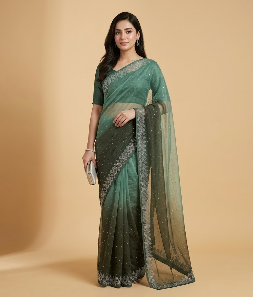 Green Ombre Mukesh Saree