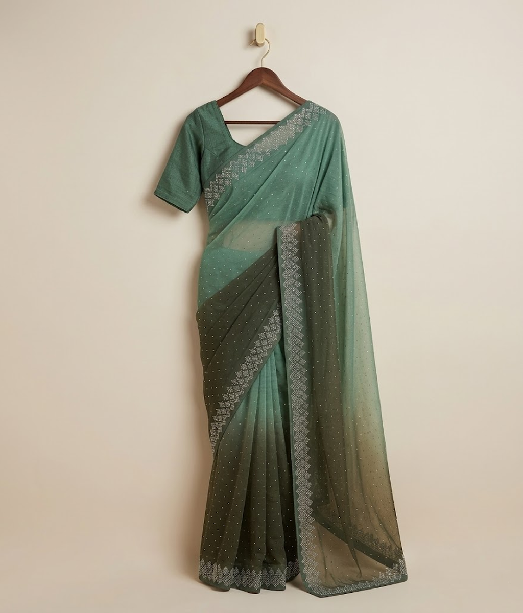 Green Ombre Mukesh Saree