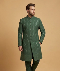 Green Sequin Stripe Dulha House
