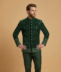 Green Sequin Stripe Dulha House