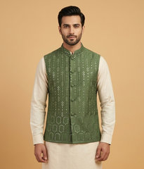 Green Sequin Stripe Dulha House