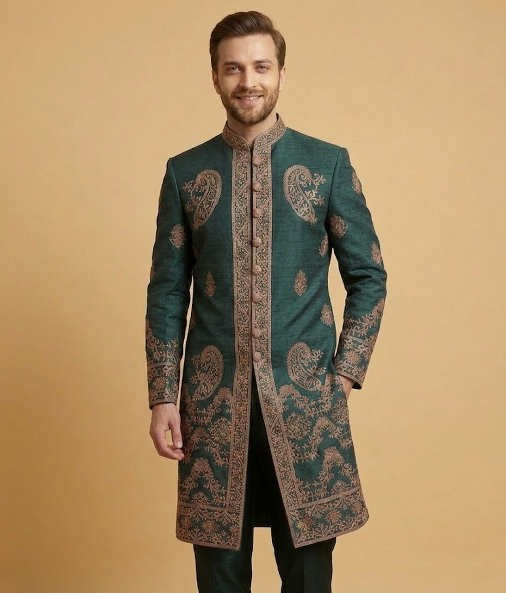 Green jamawar crest Dulha House