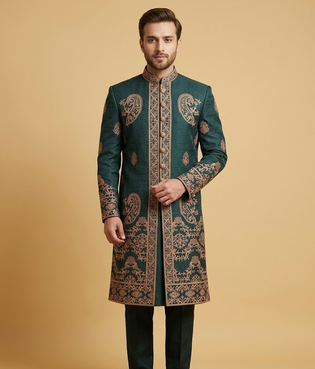 Green jamawar crest Dulha House