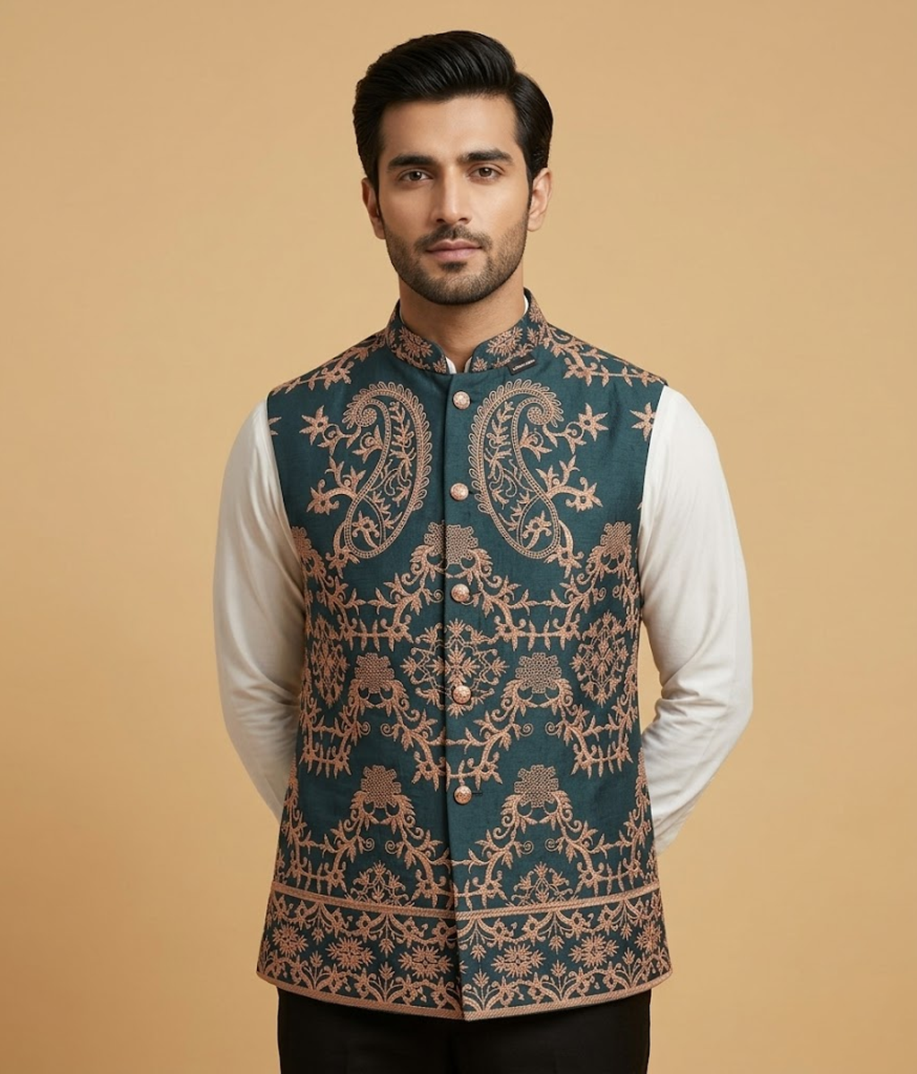 Green jamawar crest Dulha House