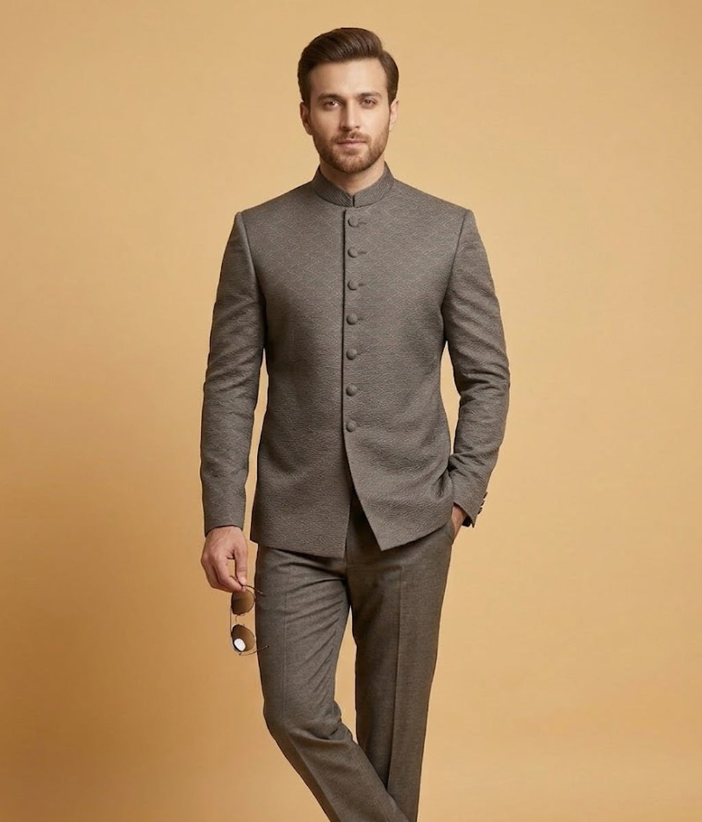 Grey Geometric Weave Dulha House
