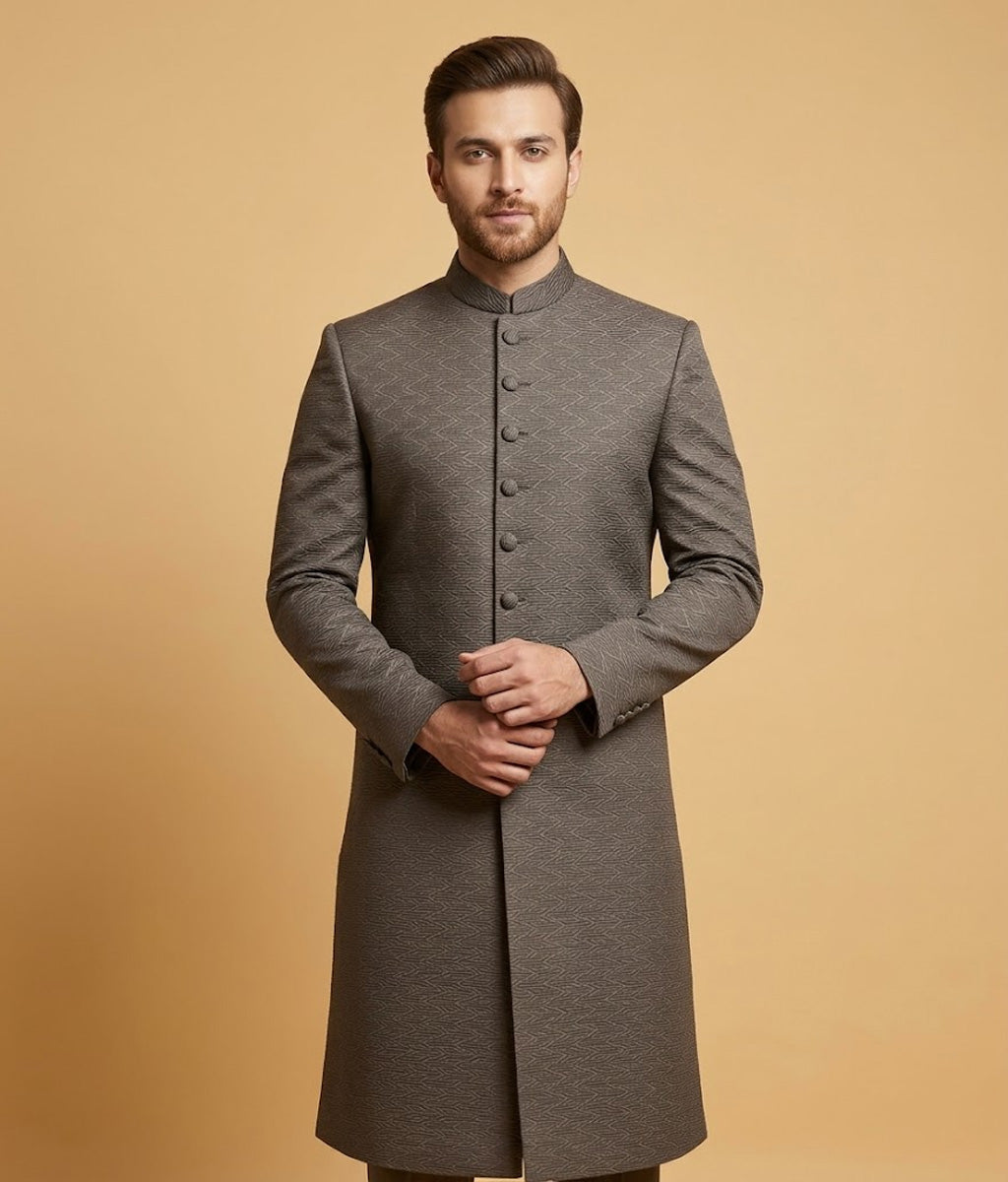 Grey Geometric Weave Dulha House
