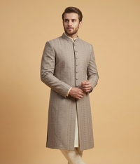 Grey Khadi Jamawar Dulha House