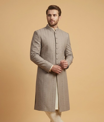 Grey Khadi Jamawar Dulha House