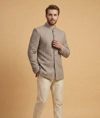Grey Khadi Jamawar Dulha House