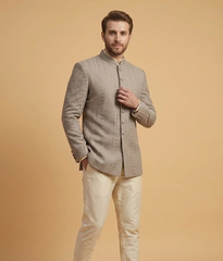 Grey Khadi Jamawar Dulha House