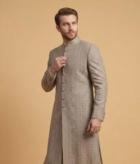 Grey Khadi Jamawar Dulha House