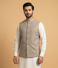 Grey Khadi Jamawar Dulha House