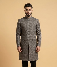 Grey Leaf Damask Dulha House