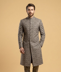 Grey Leaf Damask Dulha House