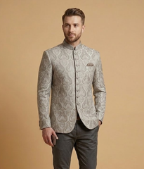 Grey Paisley Jamawar Dulha House