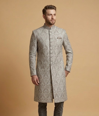 Grey Paisley Jamawar Dulha House