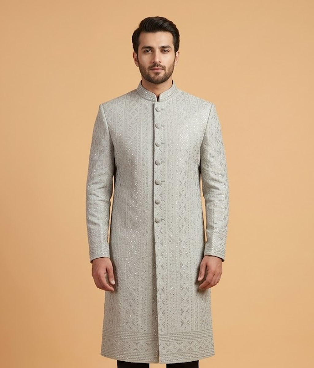 Grey Stripe Masoori Dulha House