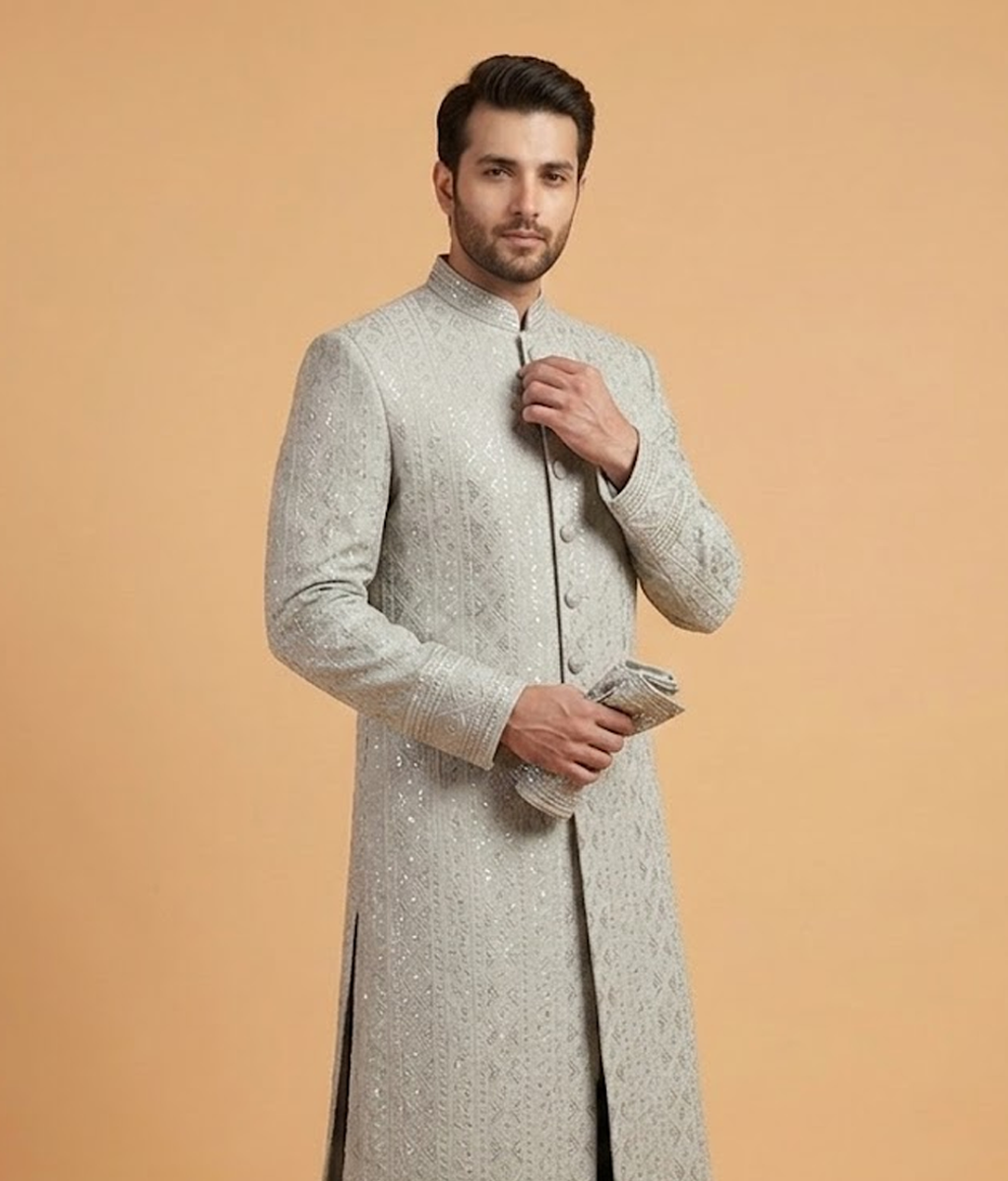 Grey Stripe Masoori Dulha House