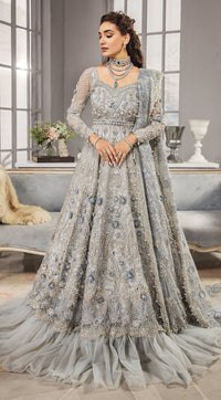 Ice Blue Frill Maxi
