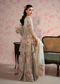 Ice Blue Floral Gharara