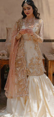 Ivory Cream Tilla & Pearl Detailed Gharara