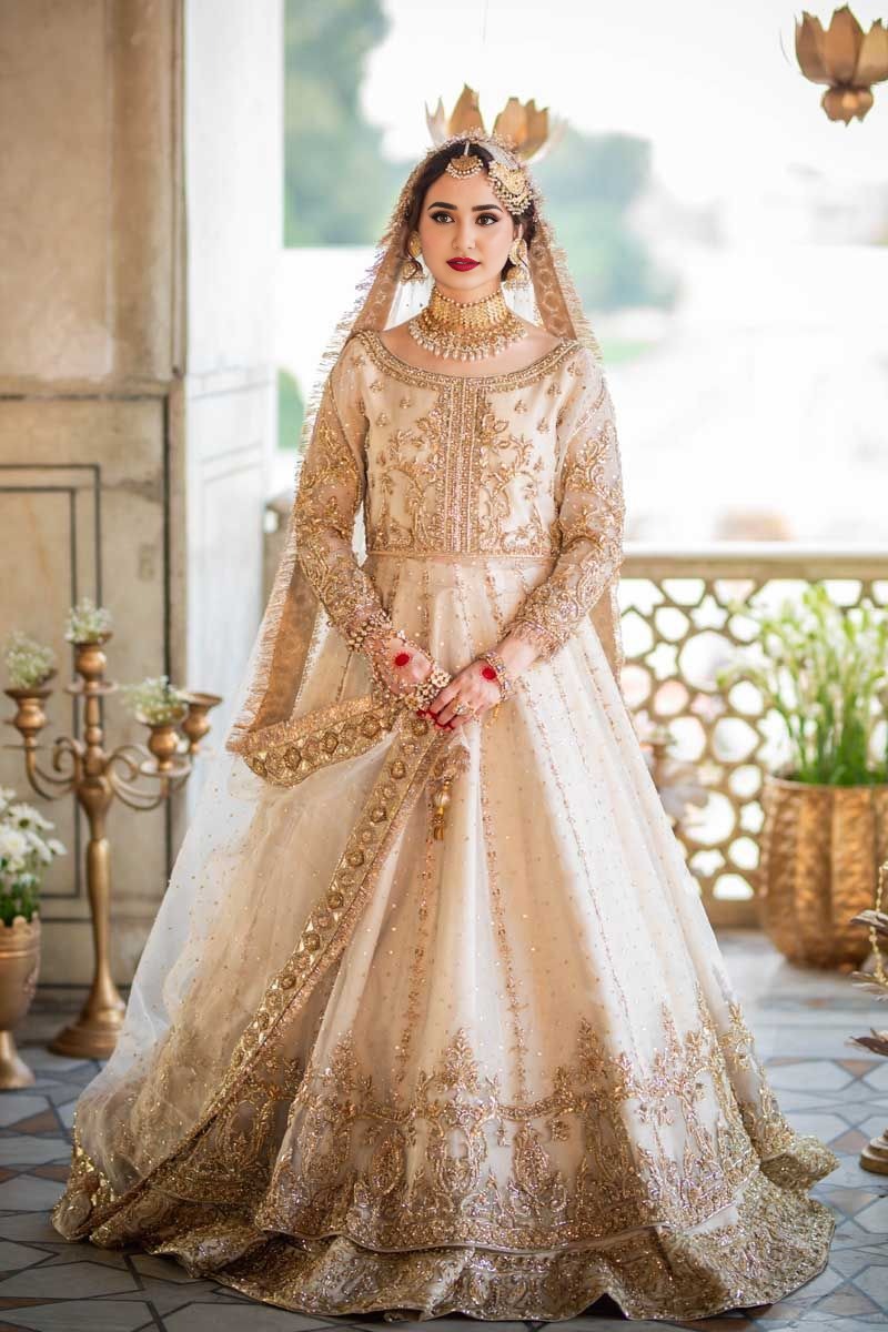 Ivory Zardozi Bridal Maxi
