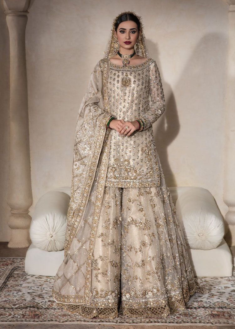 Ivory Zari Work Gharara