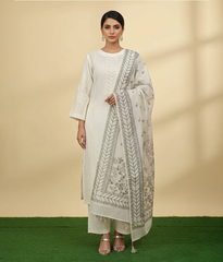 Ivory Blossom 3 piece cotton suit