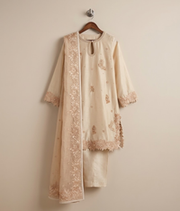 Ivory Zardozi Silk Tunic