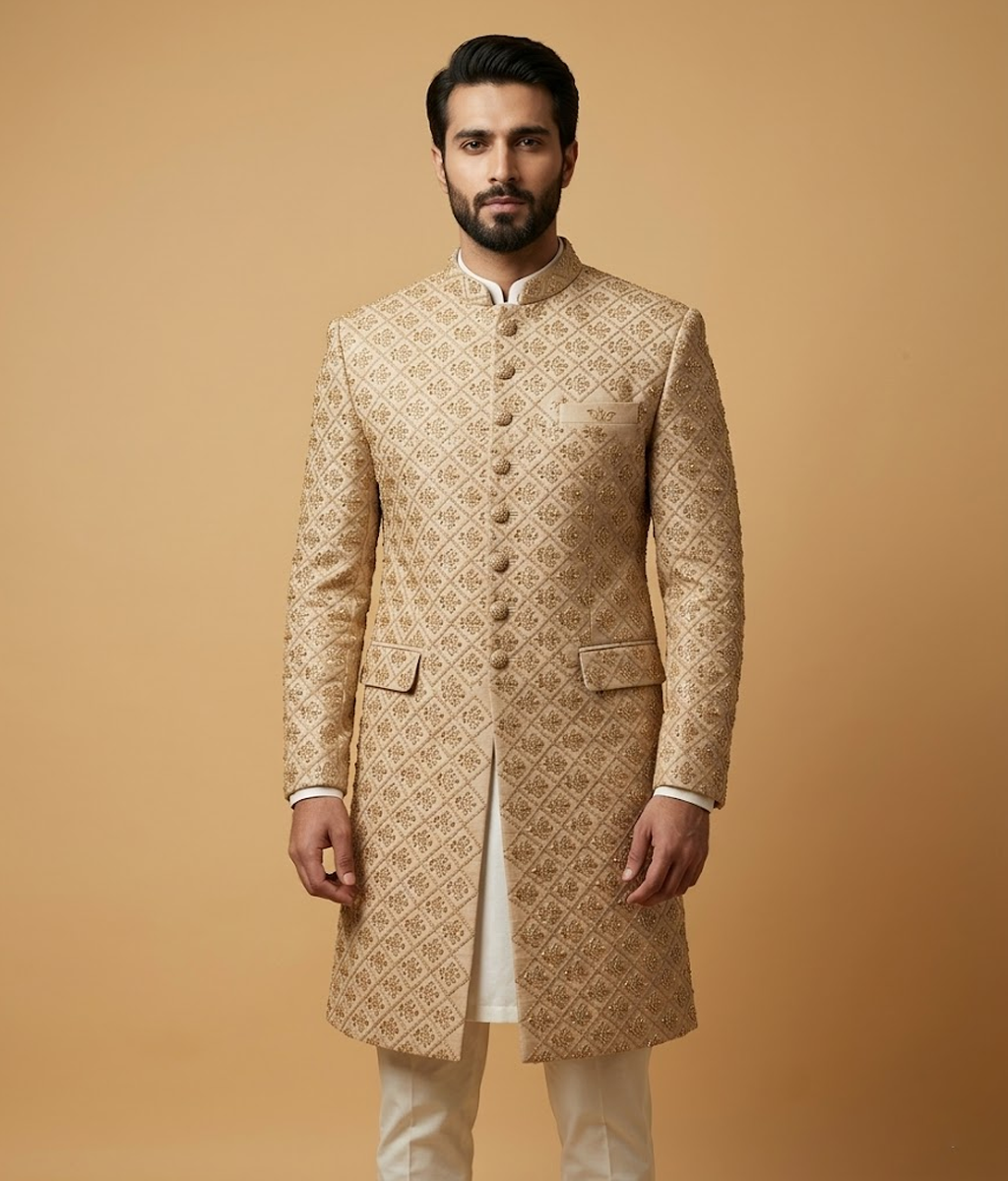 Ivory Zari Embroidered Dulha House