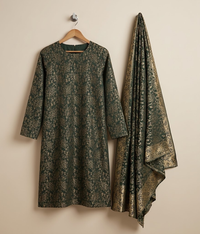 Jet Black Palachi 2 Piece Shirt and Dupatta