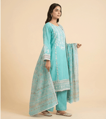Ice Blue Stitched Cotton medium