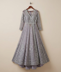 Lilac Mirror Work Maxi