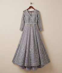 Lilac Mirror Work Maxi