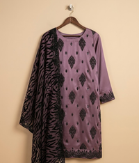 Lilac Silk 2 Piece Shirt and Dupatta