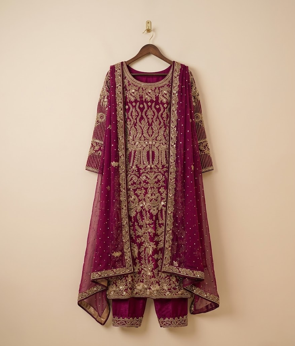 Magenta Gota-Patti Longshirt