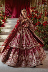 Maroon Gota-Patti Layered Maxi