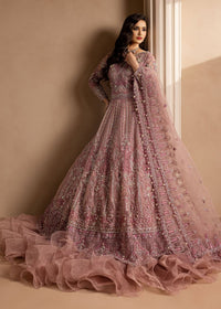 Mauve Embellished Ruffle Maxi