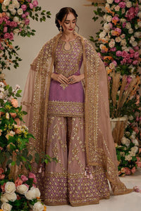 Mauve Gota Patti Gharara