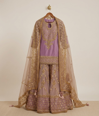 Mauve Gota Patti Gharara