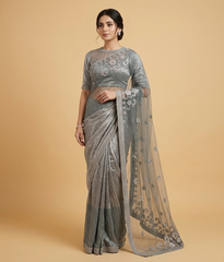 Mauve Mukesh Silk saree