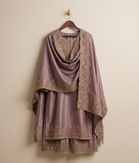 Mauve Silk Zari Gharara