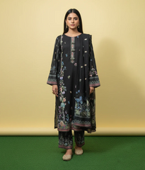 Midnight Floral Garden Lawn 3 Piece