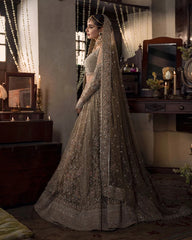 Mink Grey Gota & Zardozi Embellished Lehnga Choli