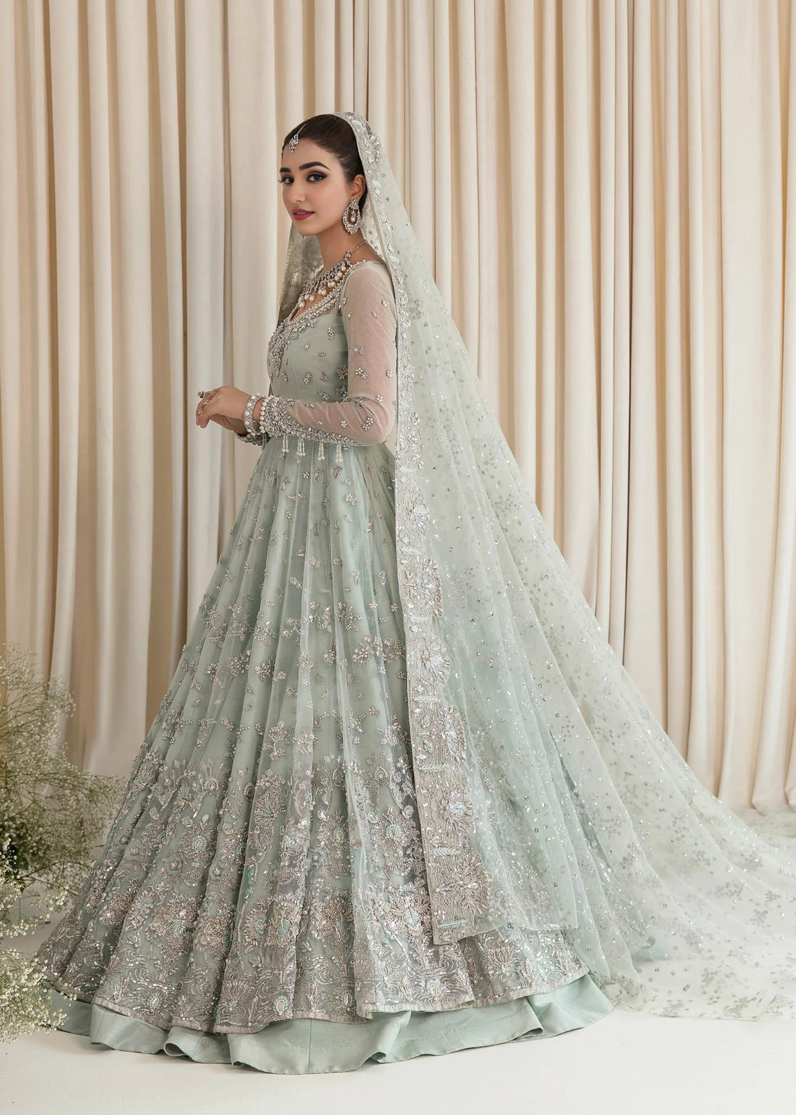 Mint Green Vasli Bridal Lehenga