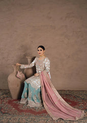 Mint Embroidered Bridal Gharara