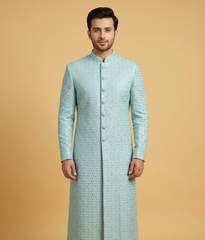 Mint Green Masoori Sequins Dulha House